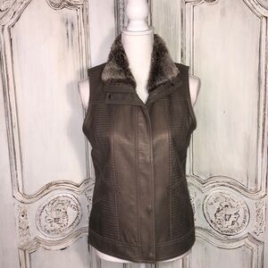 In Suede Size Small Bronze Metallic 100% Leather Shell Fully Lined Vest